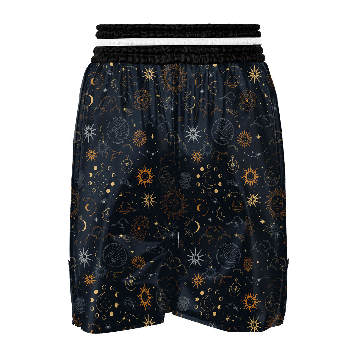 Celestial Vintage Print Pattern Boxing Shorts-grizzshop