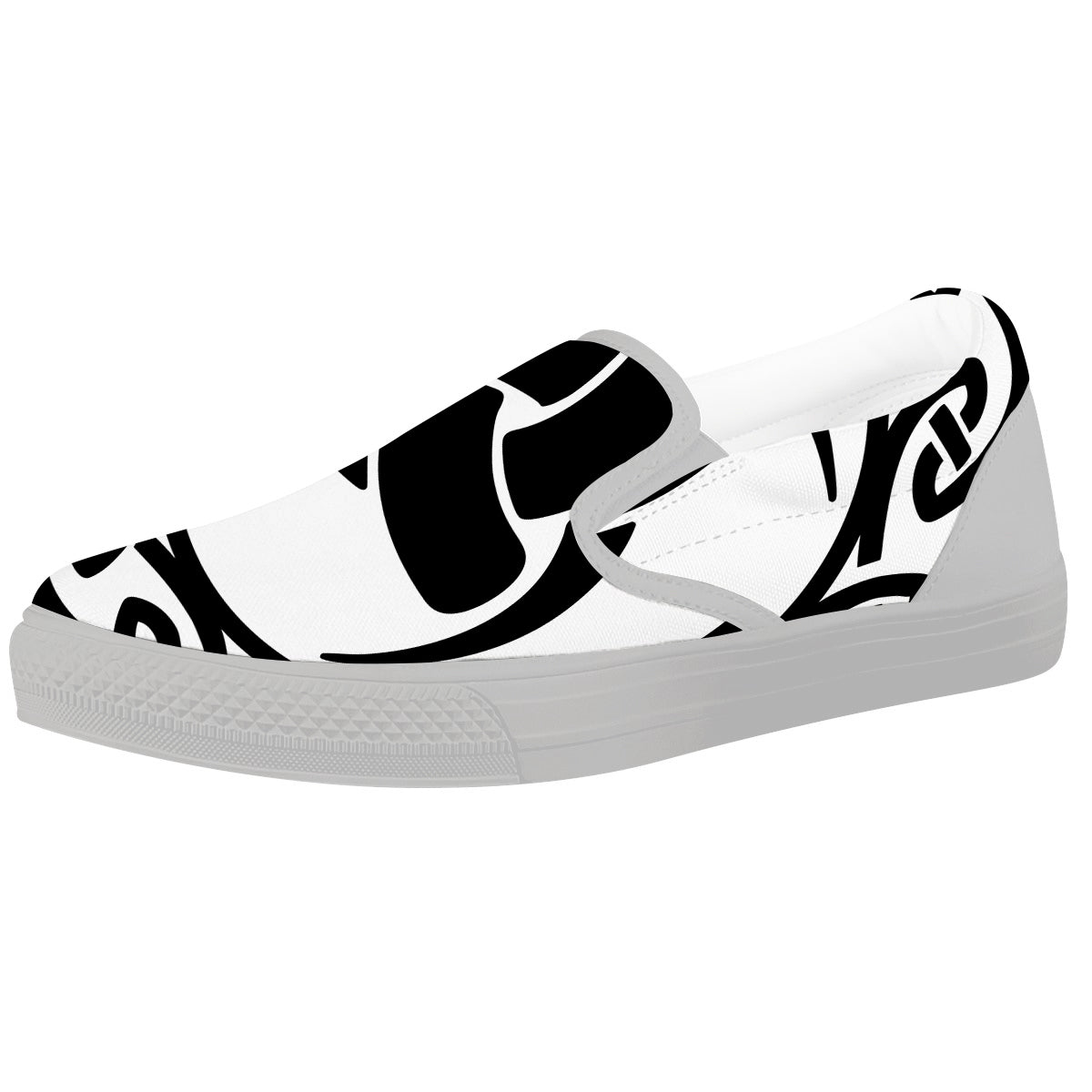 Celtic Endless Knot Symbols Print White Slip On Shoes-grizzshop