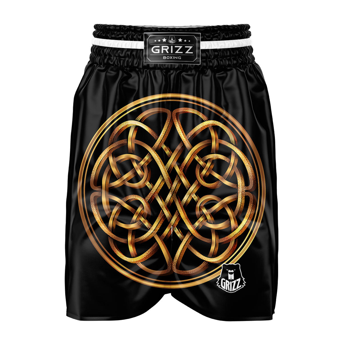 Celtic Knot Golden Print Boxing Shorts-grizzshop