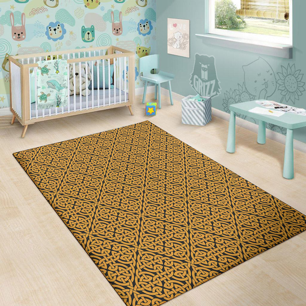 Celtic Knot Print Pattern Floor Mat-grizzshop