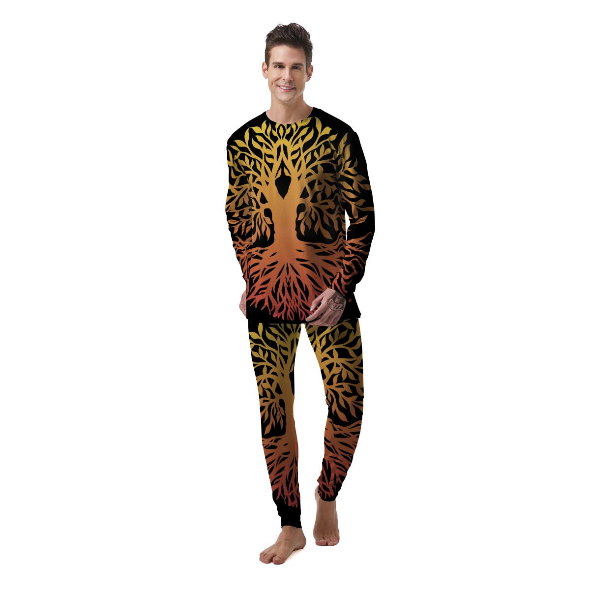 Celtic Symbol Tree Of Life Print Men's Pajamas-grizzshop