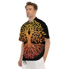 Celtic Symbol Tree Of Life Print Men's Short Sleeve Shirts-grizzshop