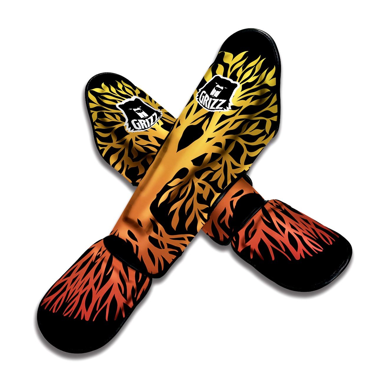 Celtic Symbol Tree Of Life Print Muay Thai Shin Guards-grizzshop