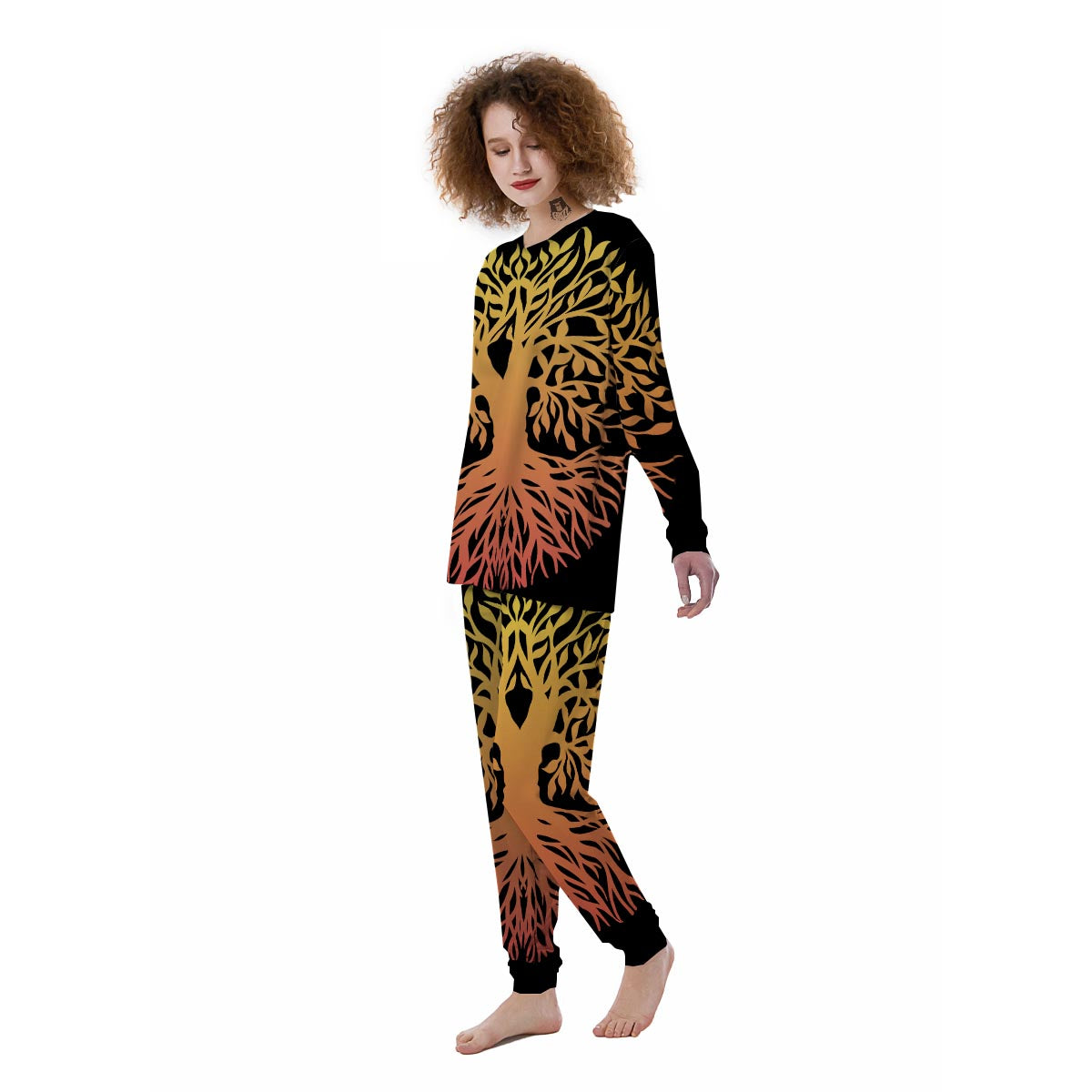 Celtic Symbol Tree Of Life Print Women's Pajamas-grizzshop