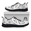 Celtic Trinity Knot White Symbol Print Black Sneaker-grizzshop