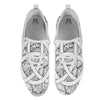 Celtic Trinity Knot White Symbol Print White Athletic Shoes-grizzshop