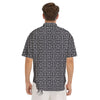 Celtic White And Black Print Pattern Men's Short Sleeve Shirts-grizzshop