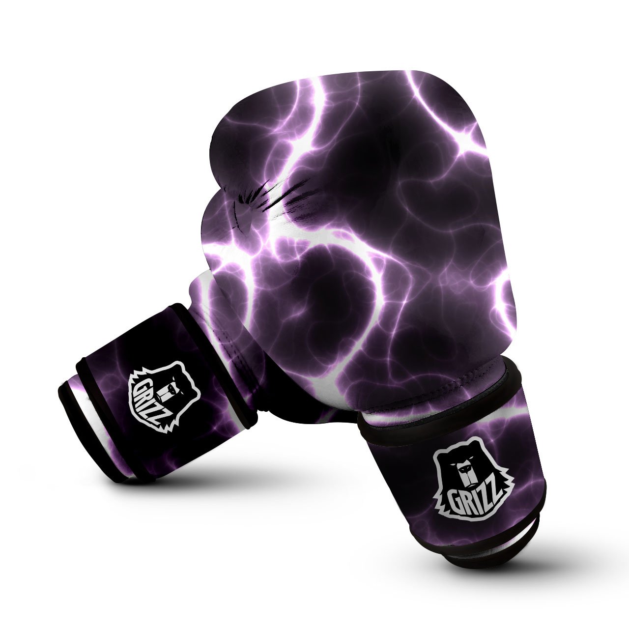 Chain Lightning Print Boxing Gloves-grizzshop