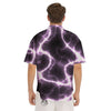 Chain Lightning Print Men's Short Sleeve Shirts-grizzshop