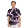 Chain Lightning Print Men's Short Sleeve Shirts-grizzshop