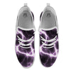 Chain Lightning Print White Athletic Shoes-grizzshop