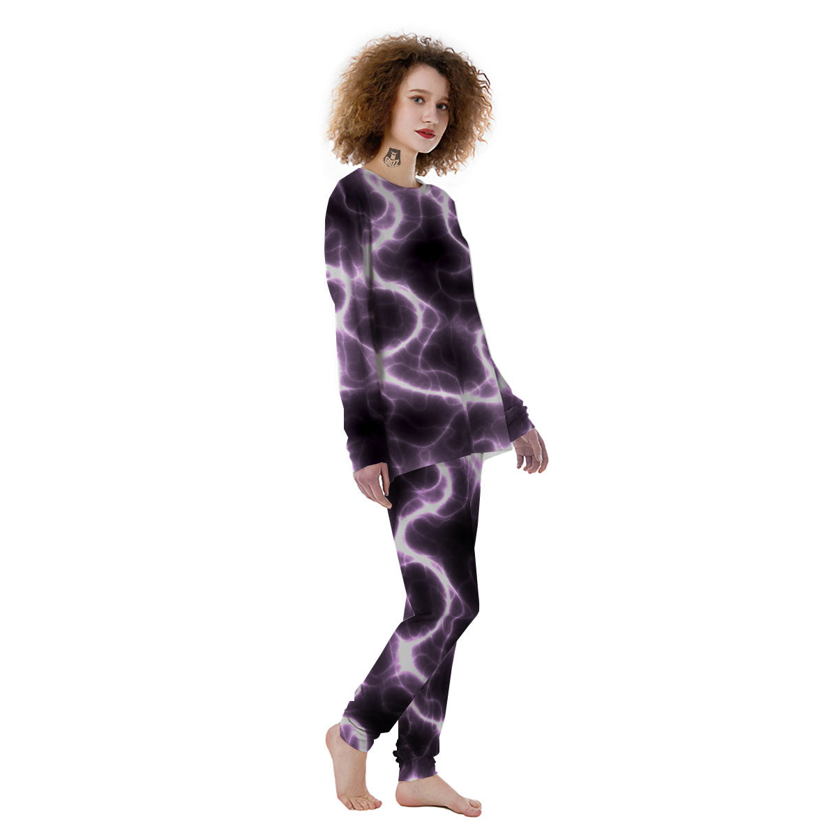 Chain Lightning Print Women's Pajamas-grizzshop