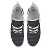 Chainmail Metal Print Pattern White Athletic Shoes-grizzshop