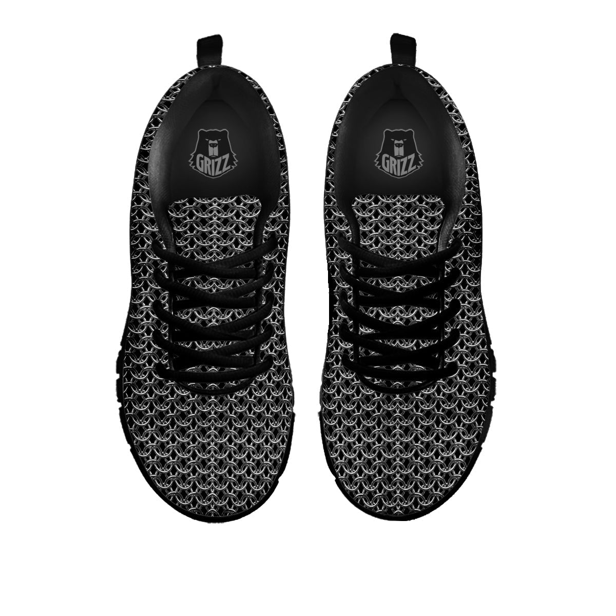 Chainmail Ring Print Black Sneaker-grizzshop