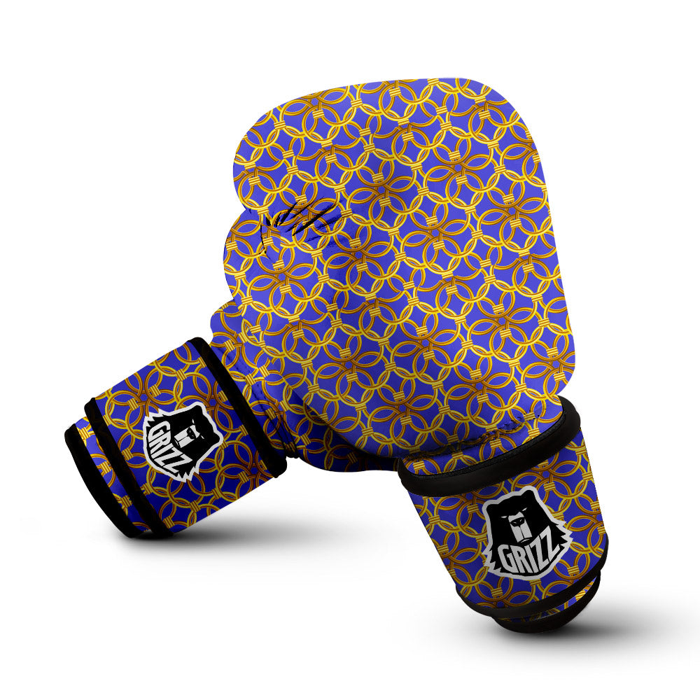 Chainmail Ring Print Pattern Boxing Gloves-grizzshop