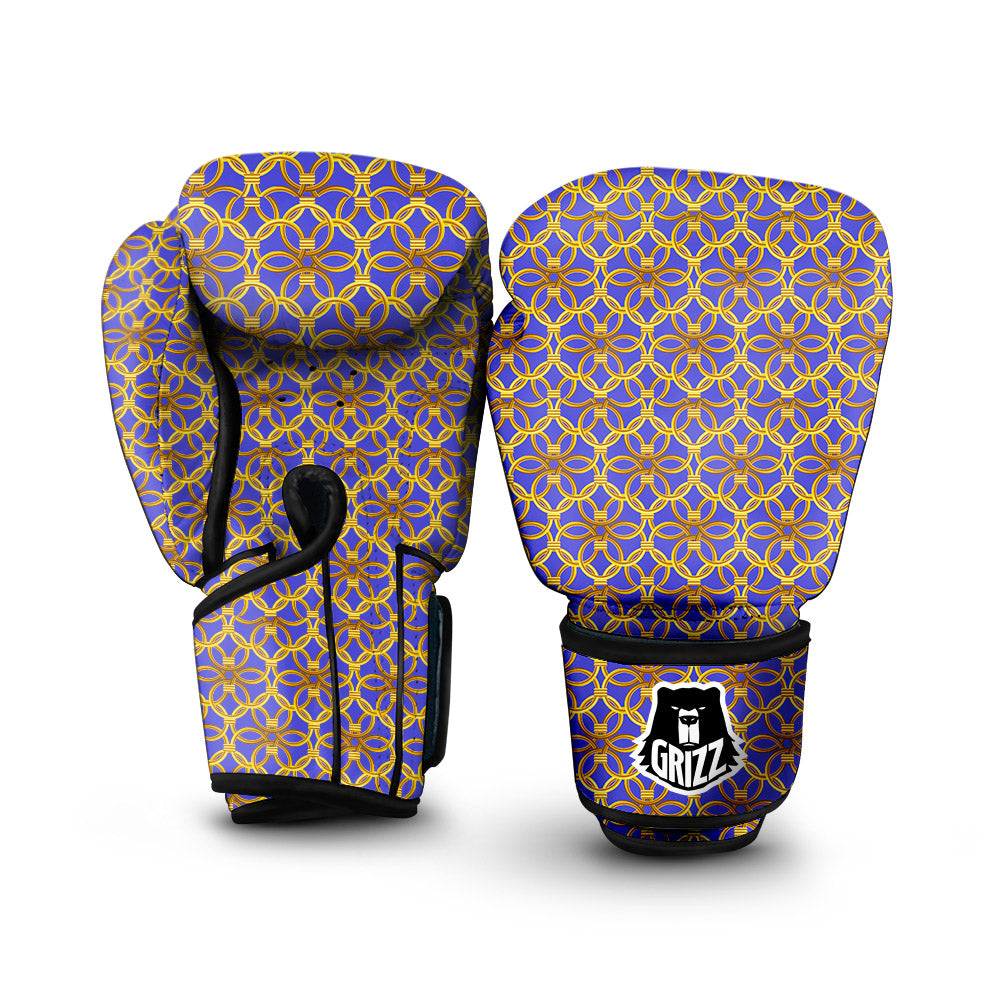 Chainmail Ring Print Pattern Boxing Gloves-grizzshop