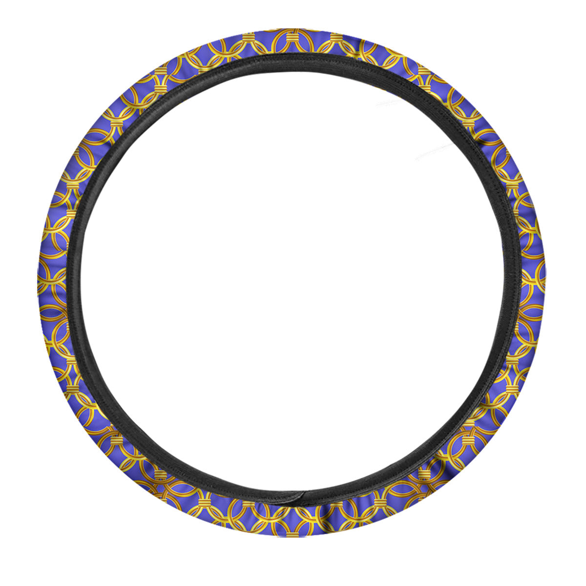 Chainmail Ring Print Pattern Car Steering Wheel Cover-grizzshop