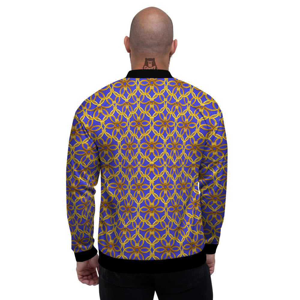 Chainmail Ring Print Pattern Men's Bomber Jacket-grizzshop