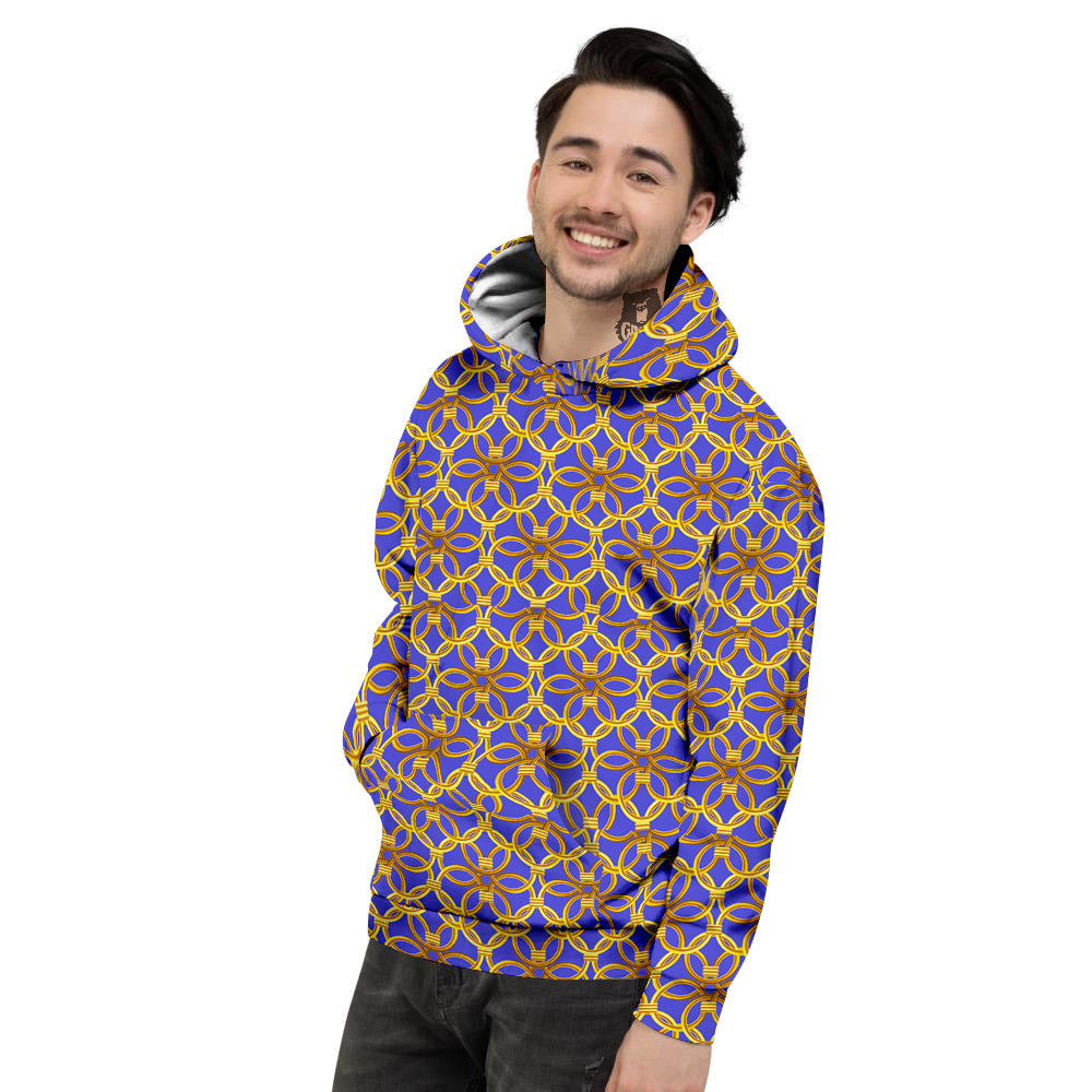 Chainmail Ring Print Pattern Men's Hoodie-grizzshop