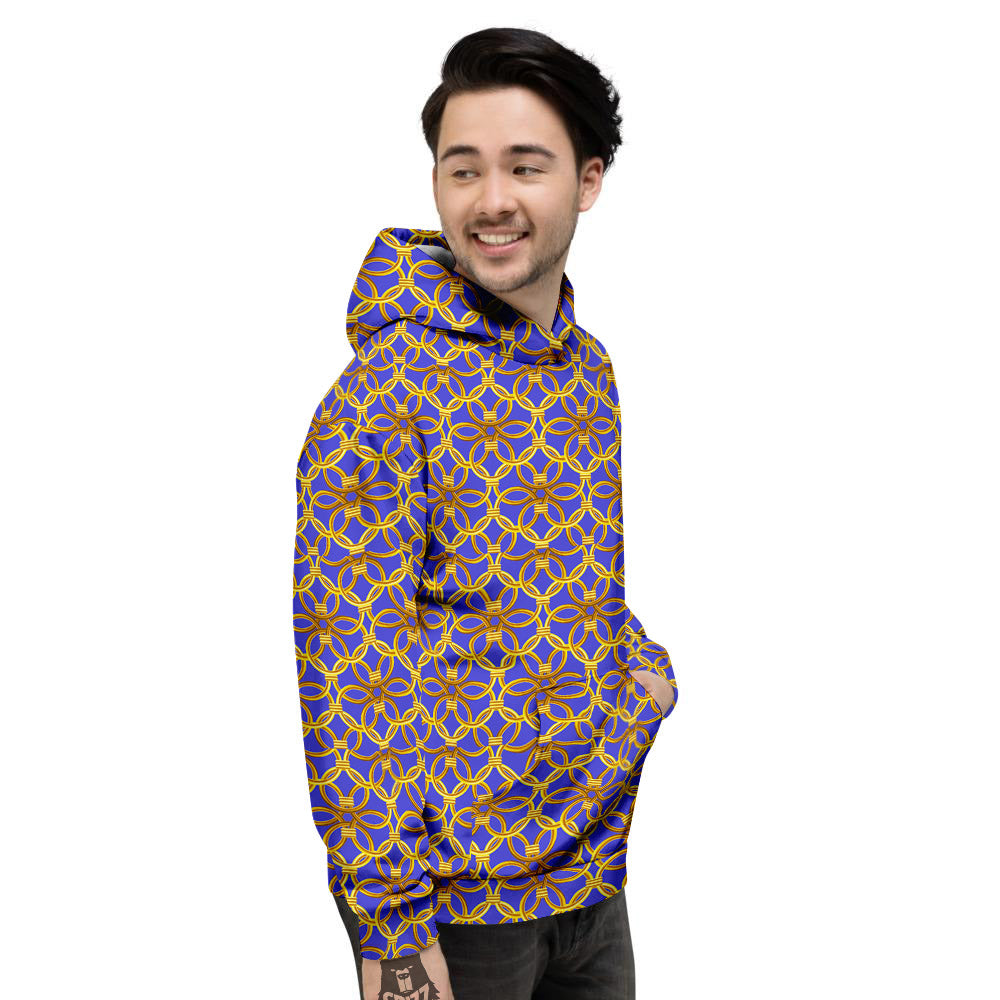 Chainmail Ring Print Pattern Men's Hoodie-grizzshop