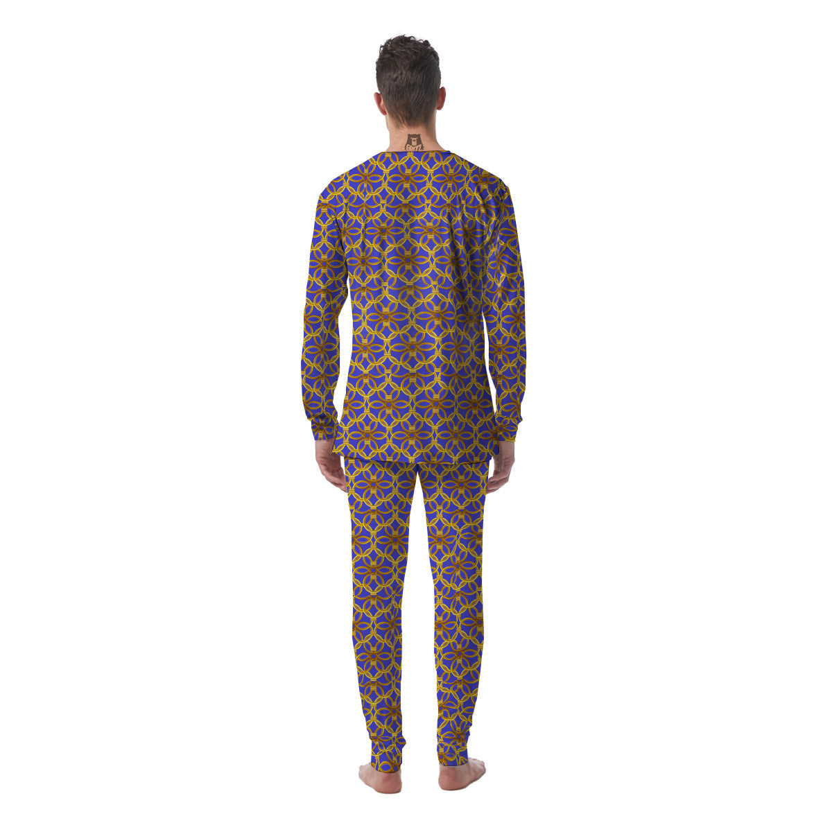 Chainmail Ring Print Pattern Men's Pajamas-grizzshop