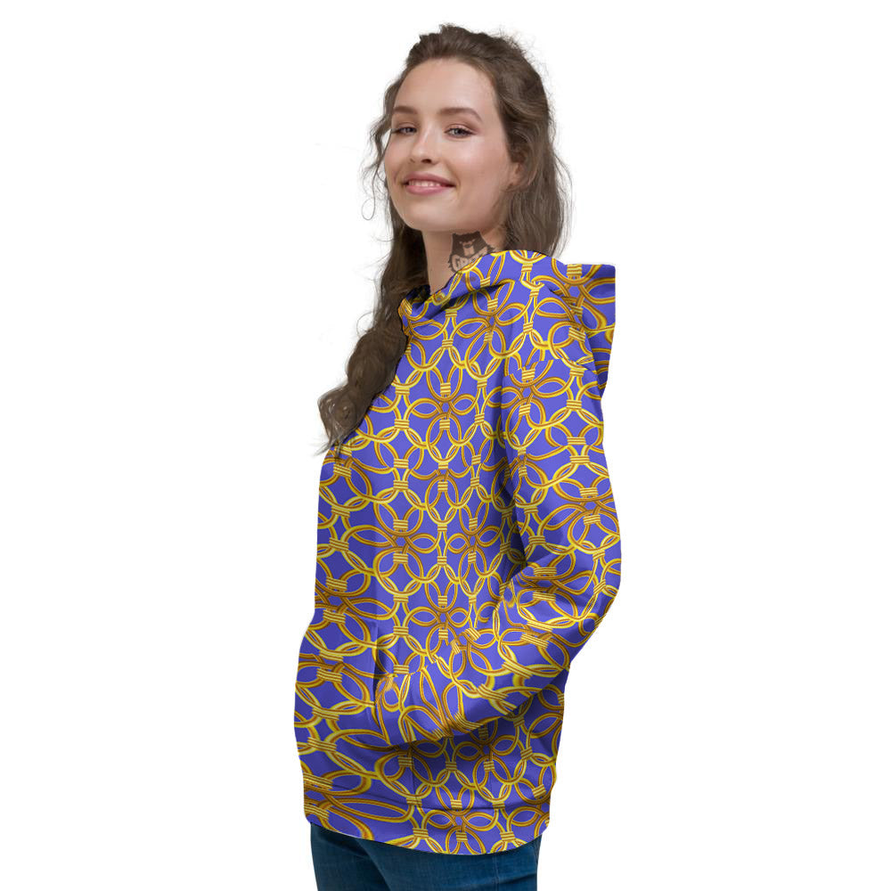 Chainmail Ring Print Pattern Women's Hoodie-grizzshop
