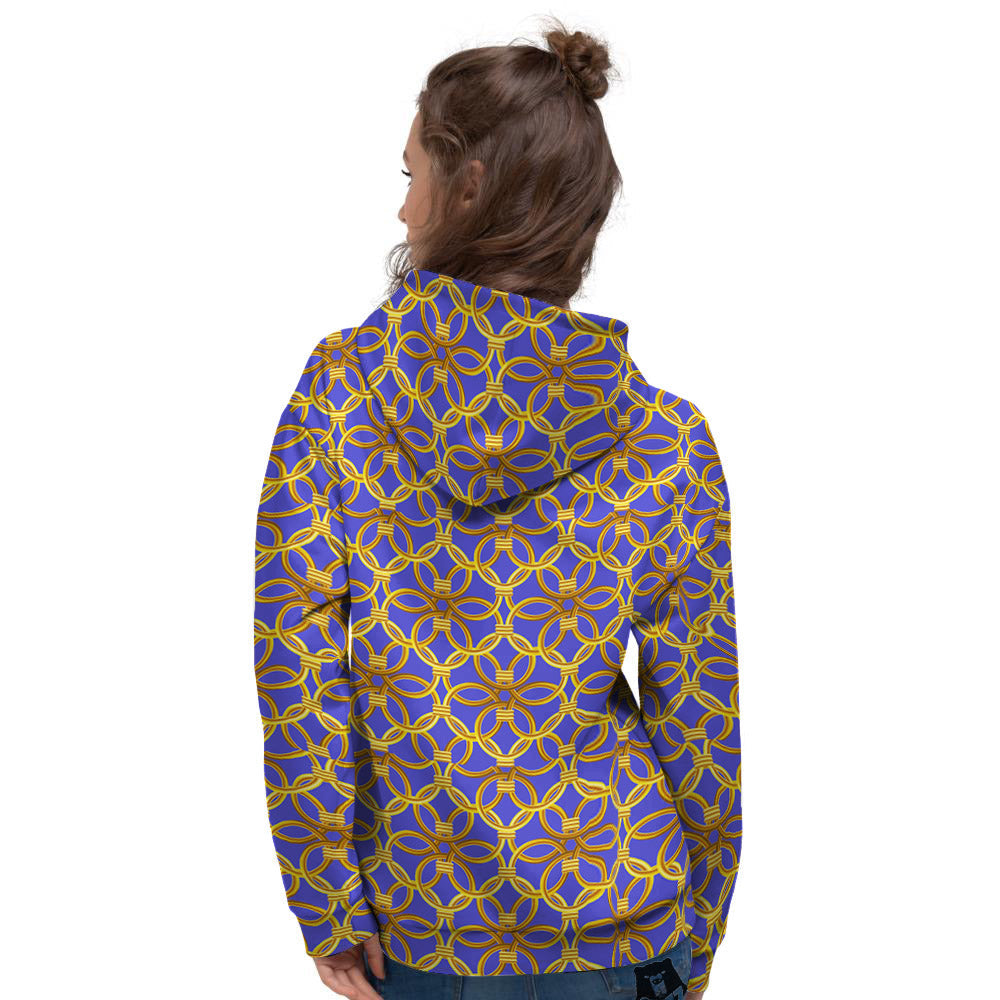 Chainmail Ring Print Pattern Women's Hoodie-grizzshop