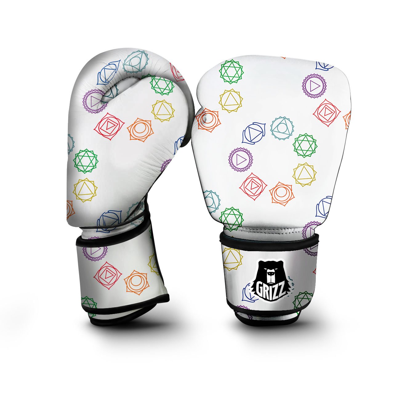 Chakra Manipura Print Pattern Boxing Gloves-grizzshop