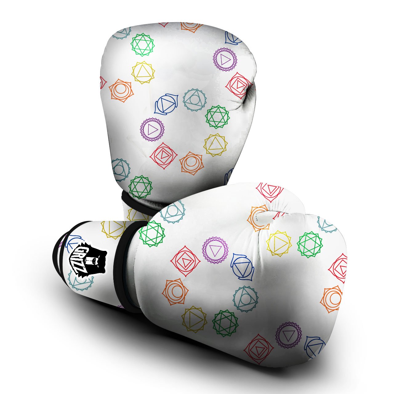 Chakra Manipura Print Pattern Boxing Gloves-grizzshop