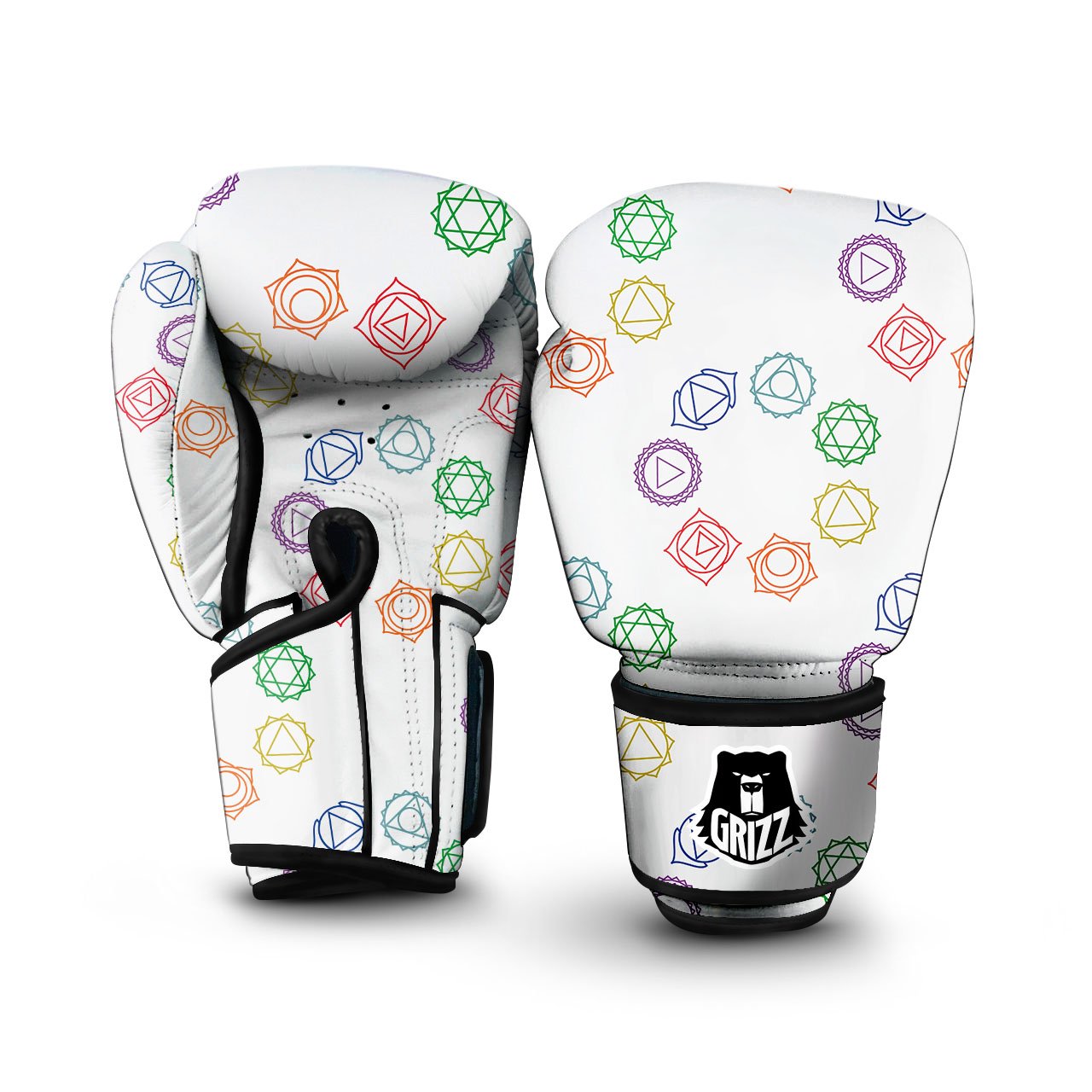 Chakra Manipura Print Pattern Boxing Gloves-grizzshop