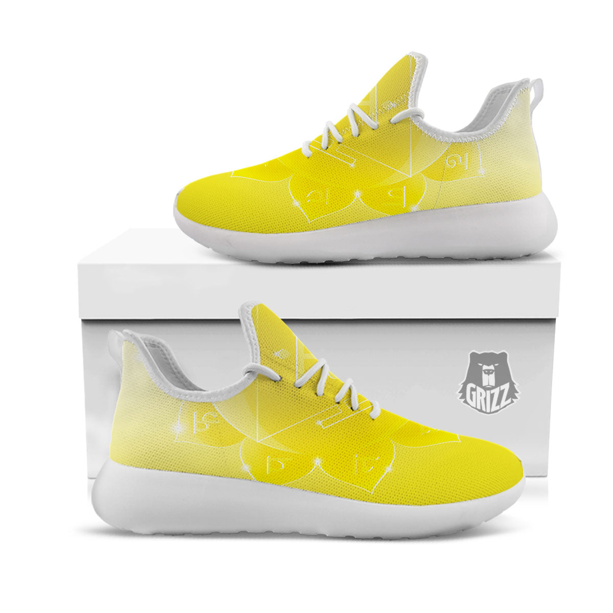 Chakra Manipura Spiritual Print White Athletic Shoes-grizzshop