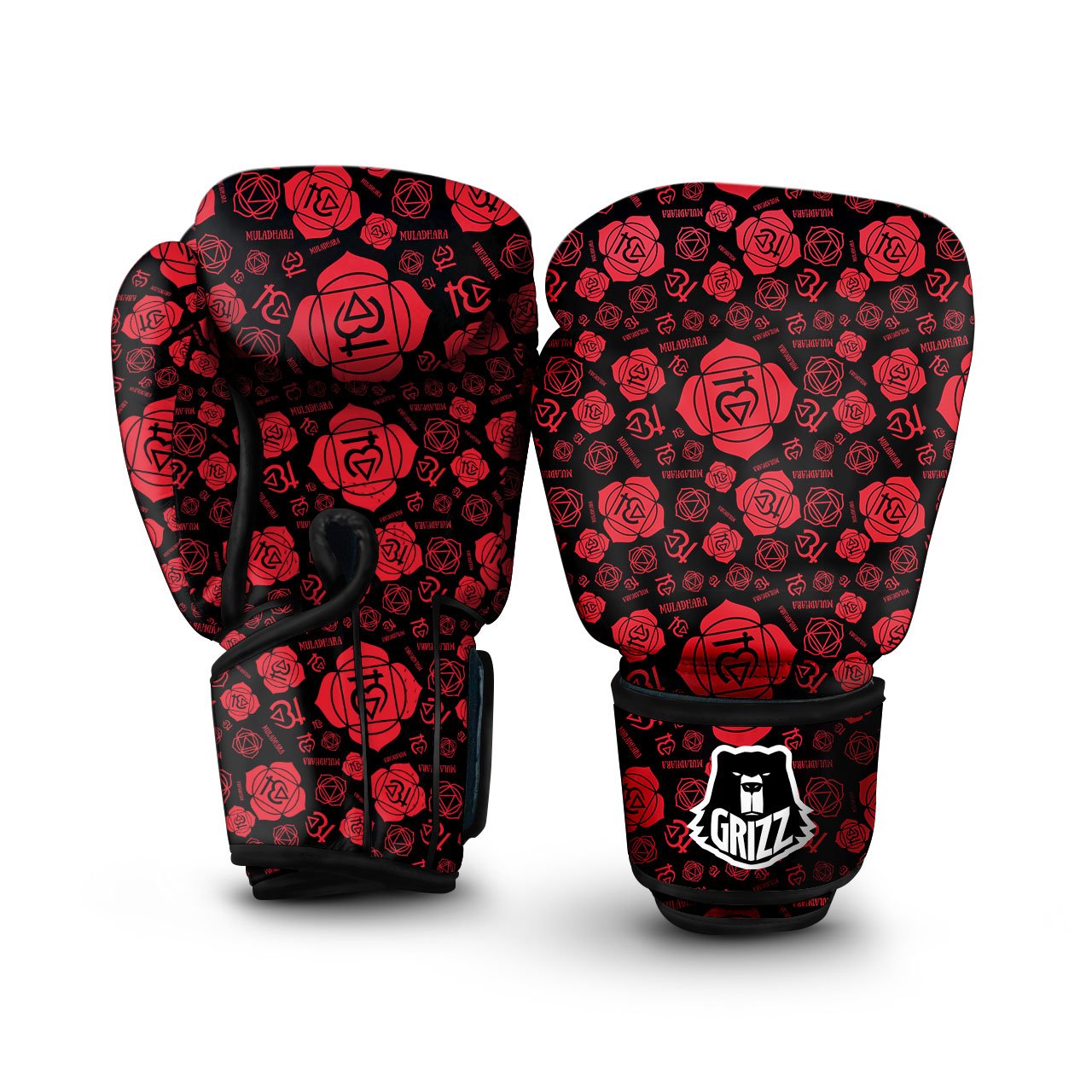 Chakra Muladhara Chakra Pattern Boxing Gloves-grizzshop