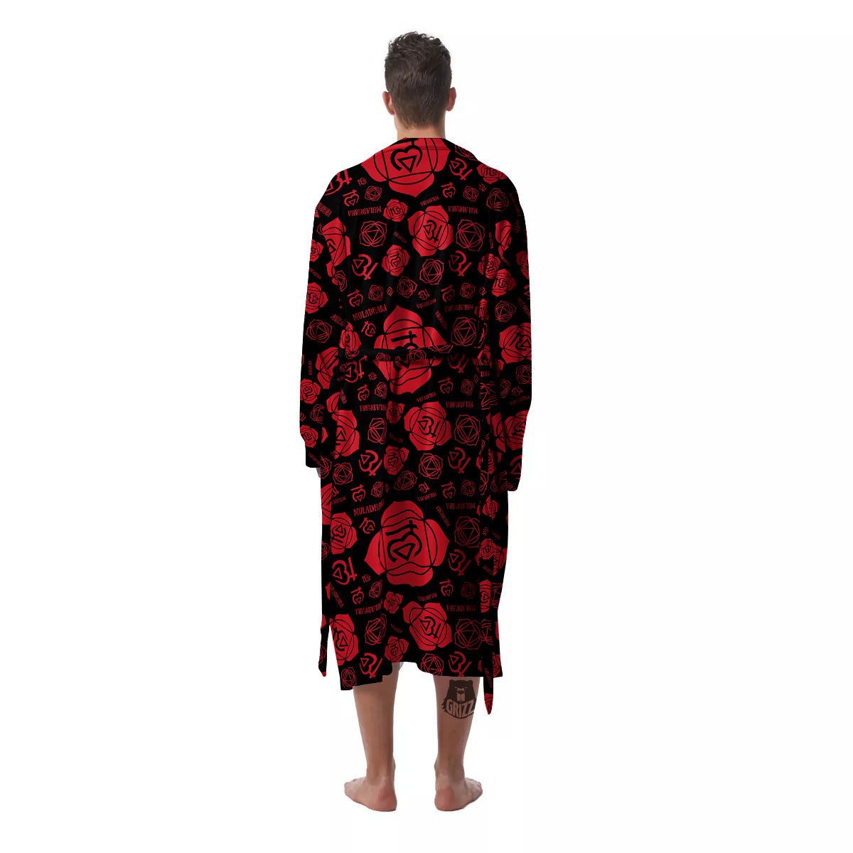 Chakra Muladhara Chakra Pattern Men's Robe-grizzshop