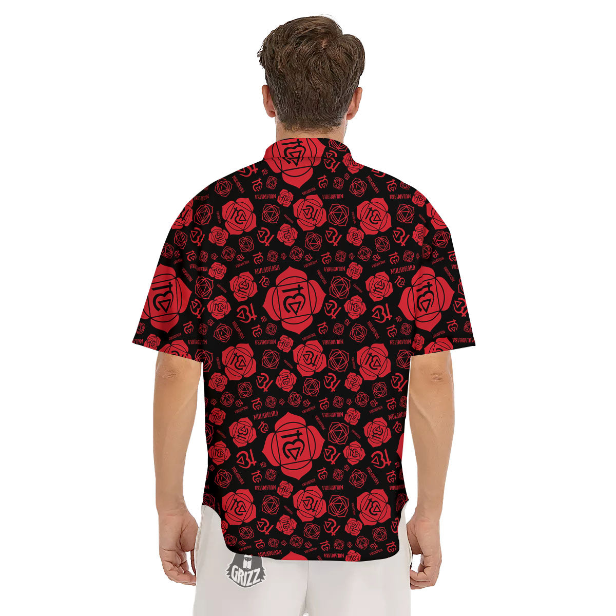 Chakra Muladhara Chakra Pattern Men's Short Sleeve Shirts-grizzshop