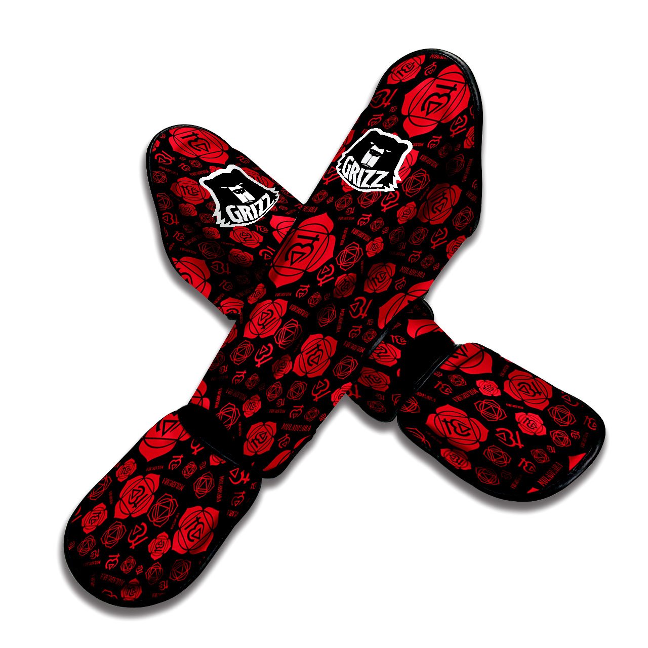 Chakra Muladhara Chakra Pattern Muay Thai Shin Guards-grizzshop