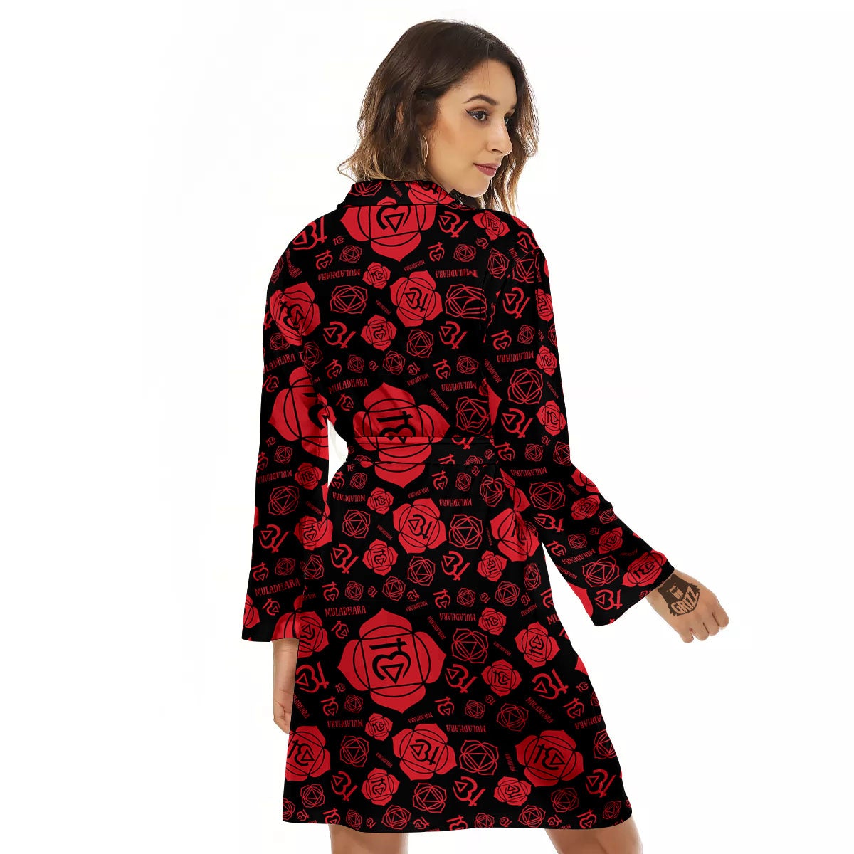 Chakra Muladhara Chakra Pattern Women's Robe-grizzshop