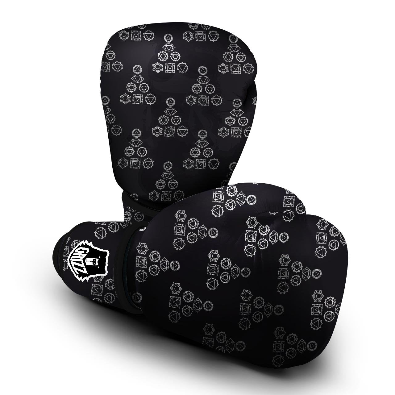 Chakra Sahasrara Print Pattern Boxing Gloves-grizzshop