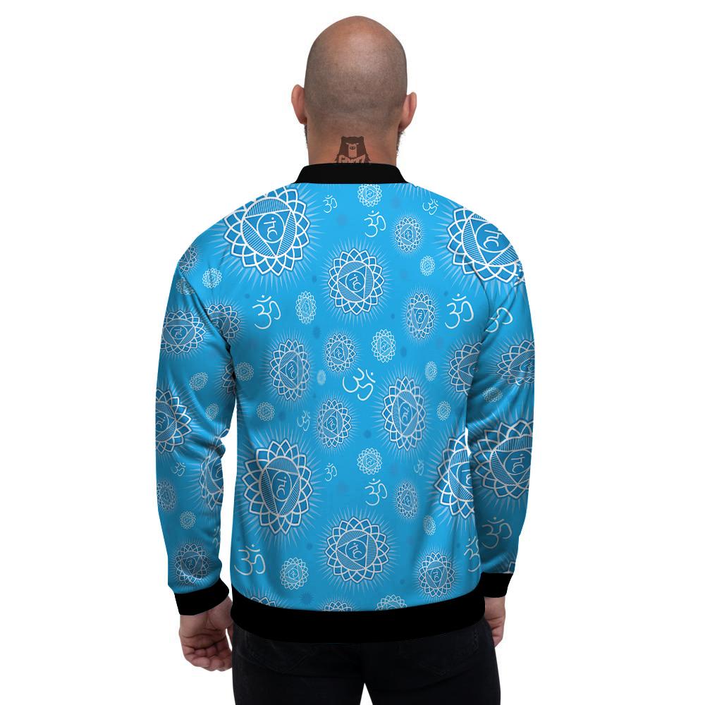 Chakra Vishuddha Print Pattern Men's Bomber Jacket-grizzshop