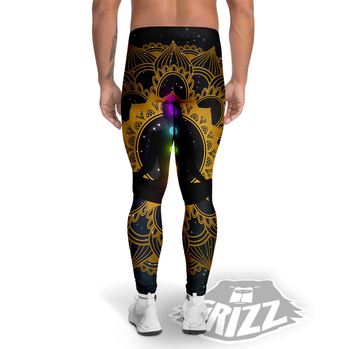 Chakras The Seven Print Men's Leggings-grizzshop