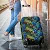 Chameleon Pattern Print Luggage Cover Protector-grizzshop