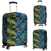 Chameleon Pattern Print Luggage Cover Protector-grizzshop