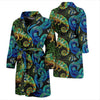 Chameleon Pattern Print Men Long Robe-grizzshop