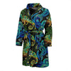 Chameleon Pattern Print Men Long Robe-grizzshop