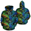 Chameleon Pattern Print Men Women Pullover Hoodie-grizzshop