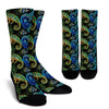 Chameleon Pattern Print Unisex Crew Socks-grizzshop