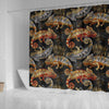 Chameleon Print Pattern Bathroom Shower Curtain-grizzshop