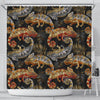 Chameleon Print Pattern Bathroom Shower Curtain-grizzshop