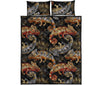 Chameleon Print Pattern Bed Set Quilt-grizzshop