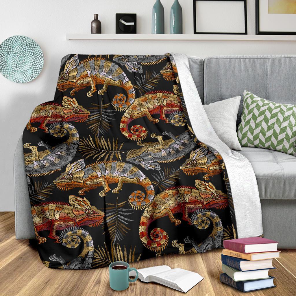 Chameleon Print Pattern Blanket-grizzshop