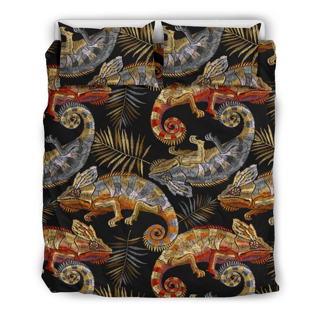 Chameleon Print Pattern Duvet Cover Bedding Set-grizzshop